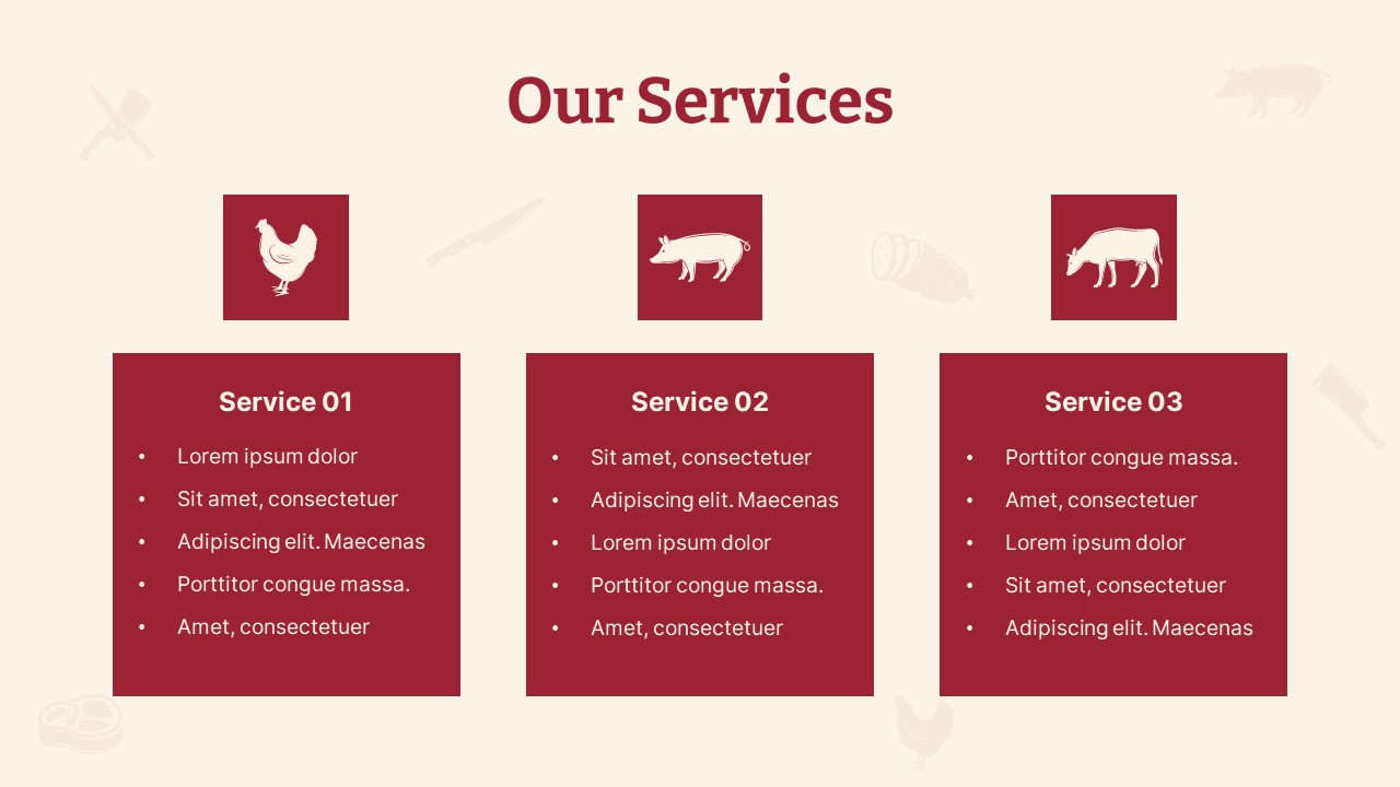 Meat Farm PowerPoint Theme services