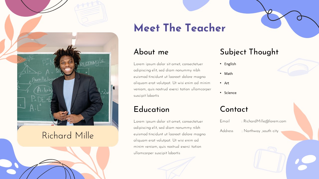 Meet the Teacher PPT Template