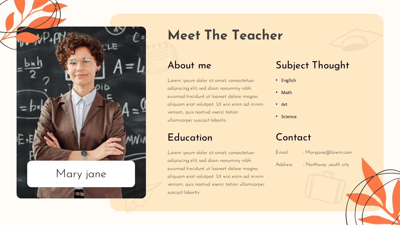 Meet the Teacher PowerPoint Template