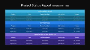 Project Status Report PowerPoint Templates Free