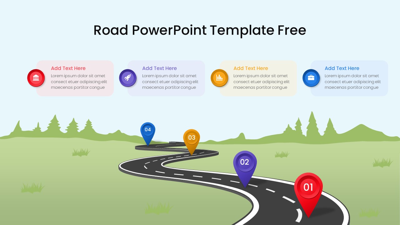 Road PowerPoint Template Free