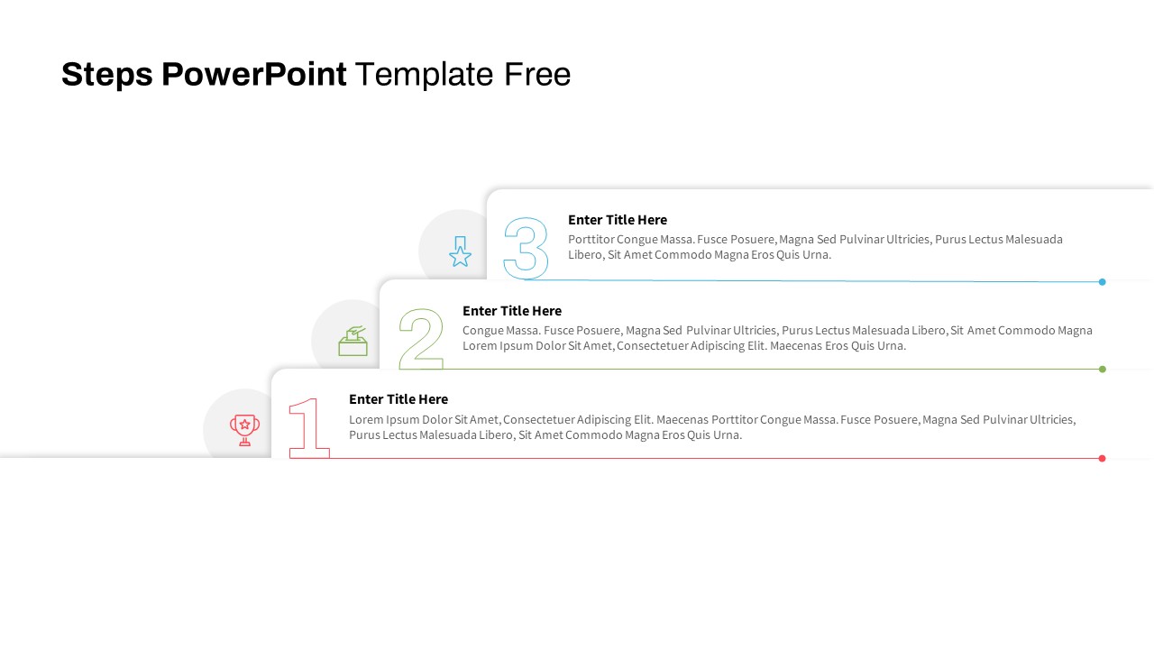 Steps PowerPoint Template Free Slide For Presentations