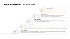 Steps White PPT Template Free Slide For Presentations