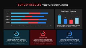 Survey Results PPT Template Free with Black Background