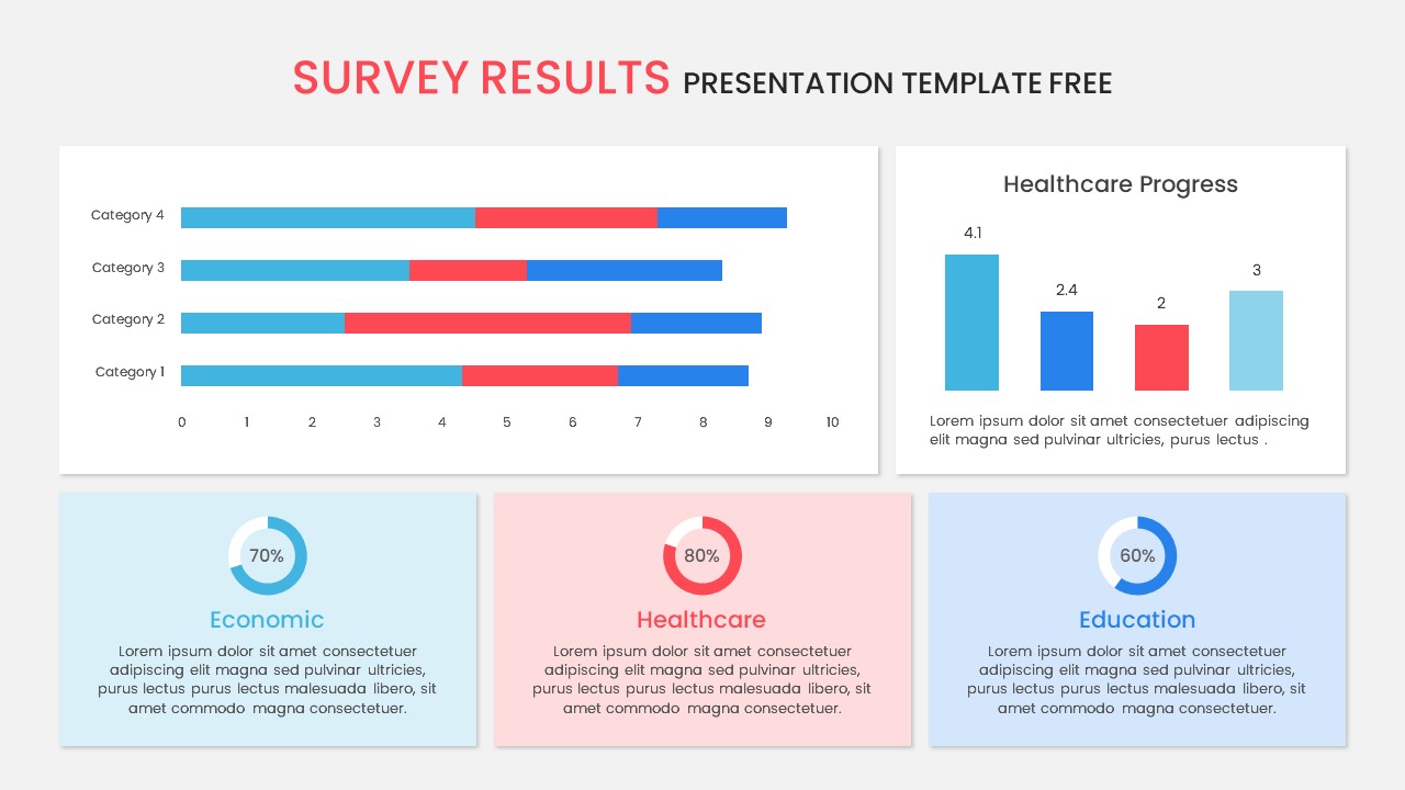 Survey Results PowerPoint Template Free