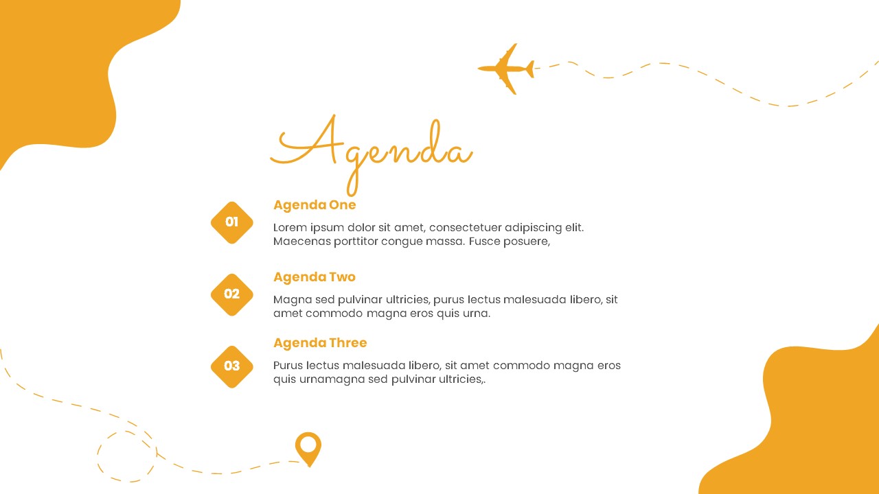 Travel PowerPoint Theme agenda