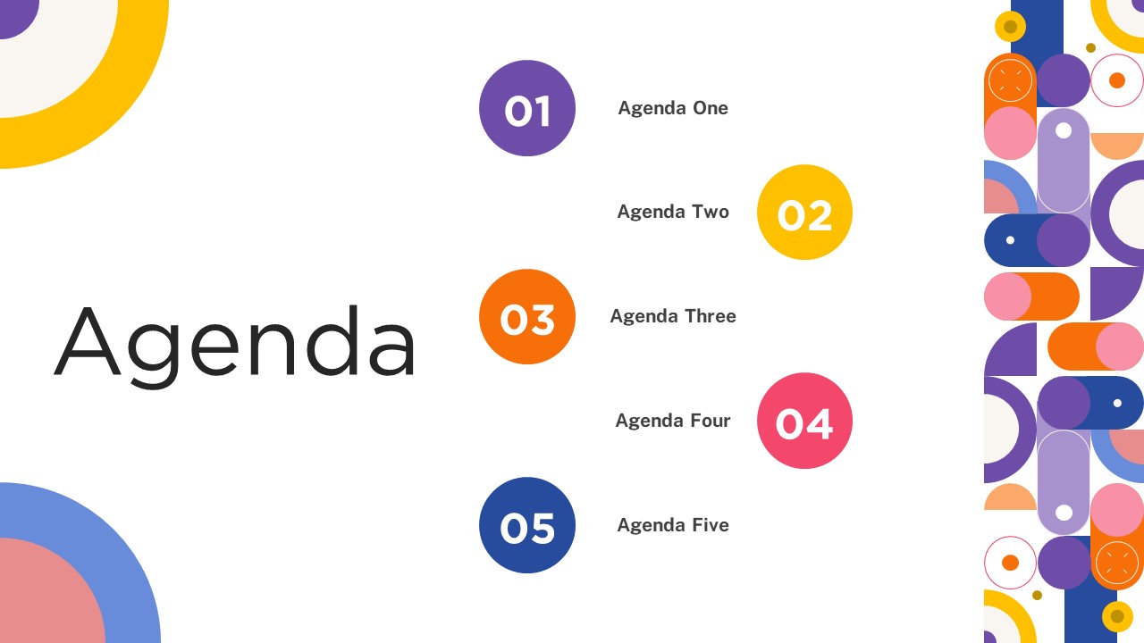 Creativity PowerPoint Theme agenda