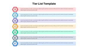 Tier List PPT Template For Creating Presentations