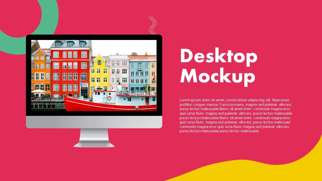 Colorful PowerPoint Deck Template desktop mockup