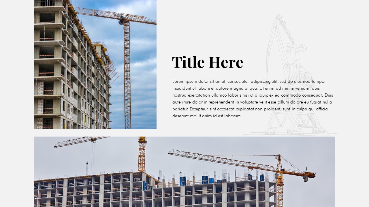 Construction PowerPoint Presentation Theme Slide