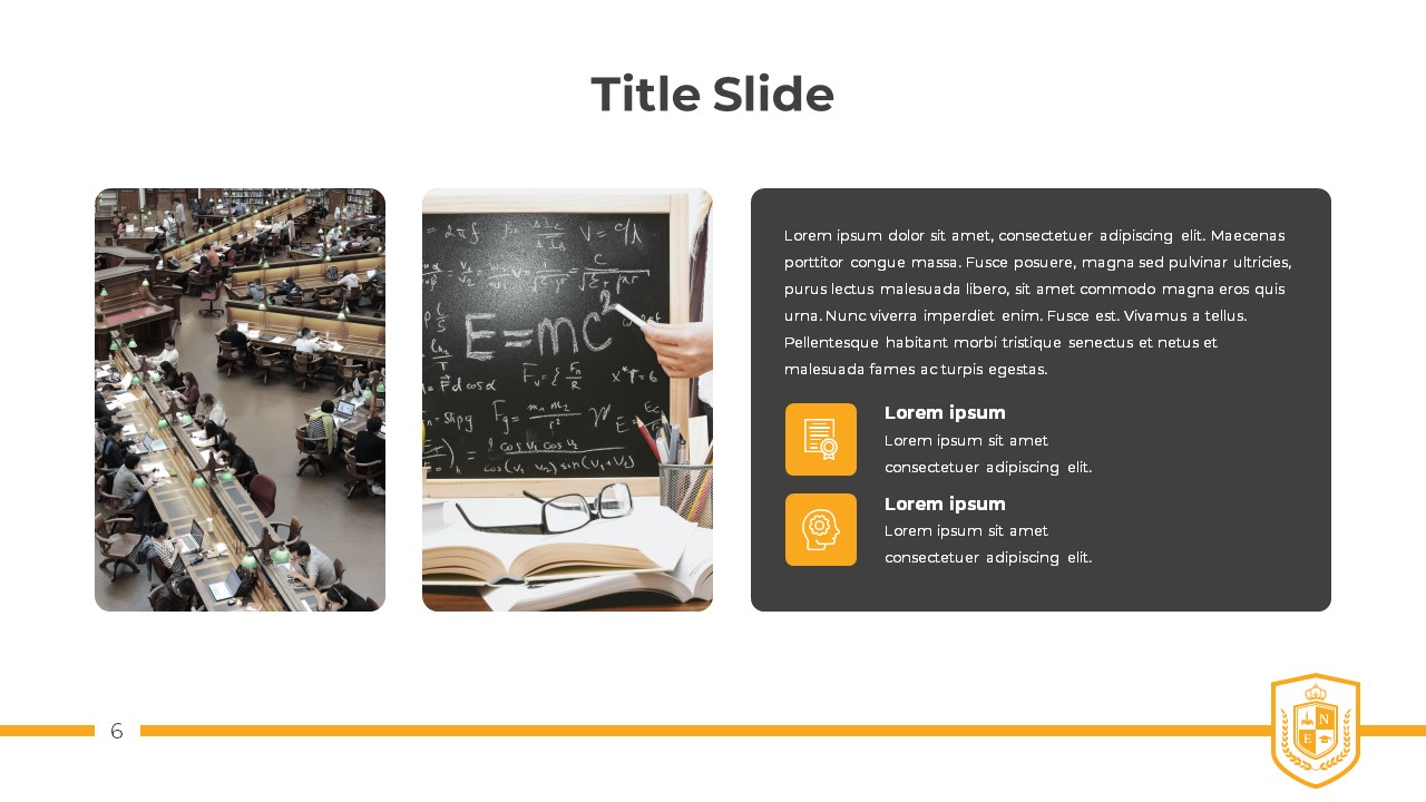 Free University Presentation PPT Template Title