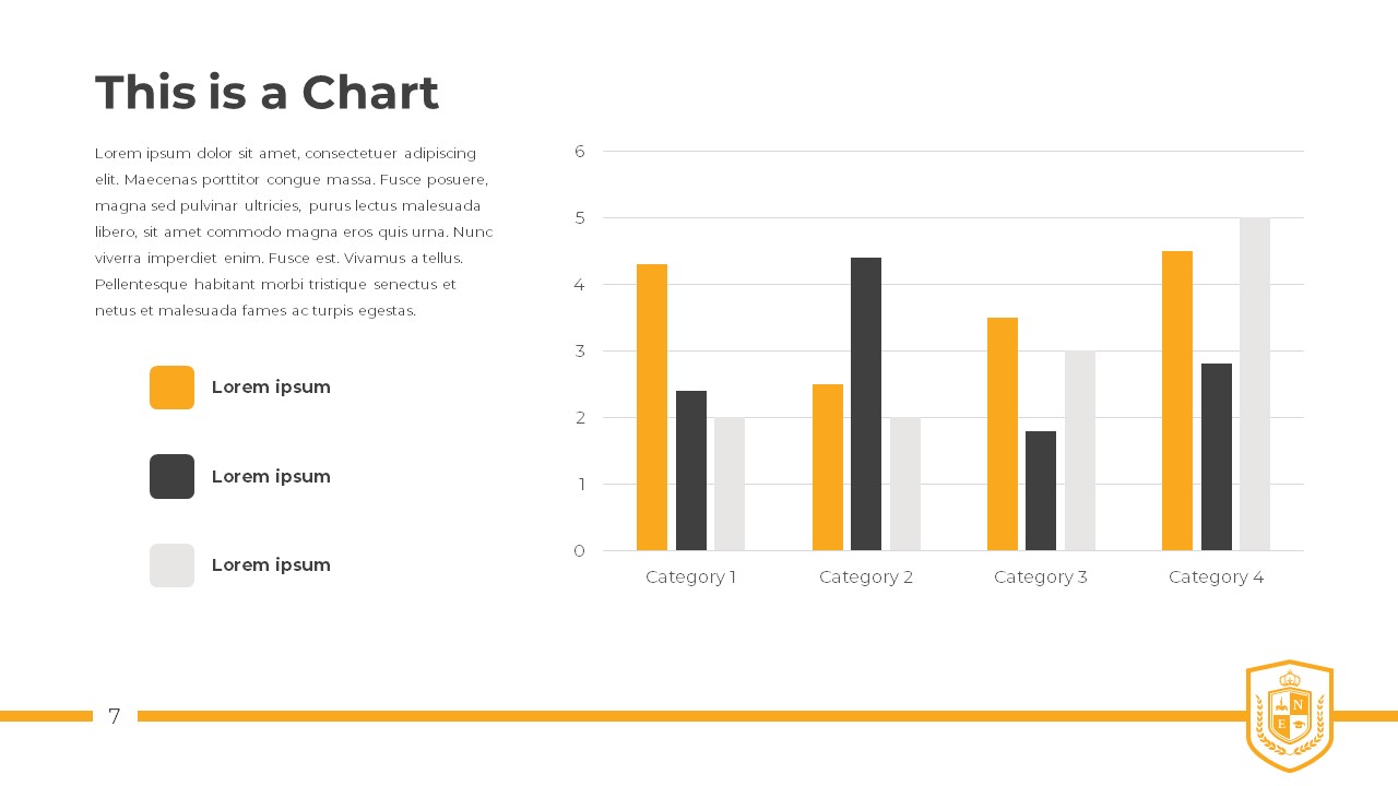 Free University Presentation PowerPoint Template Chart