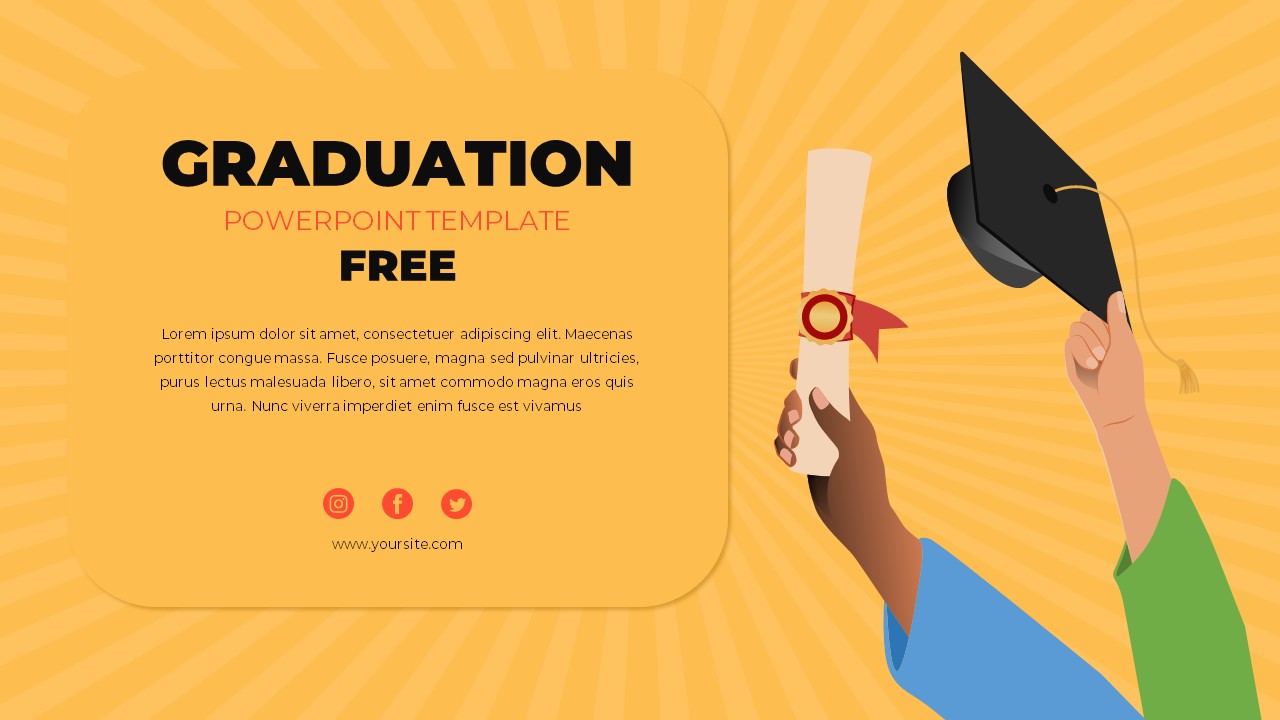 Graduation PowerPoint Template Slide Free