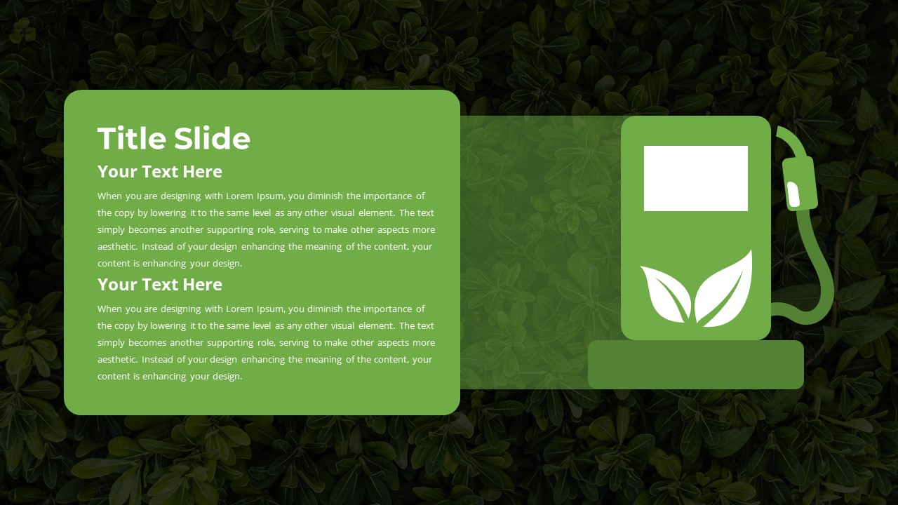 Green Environment PowerPoint Theme Slide