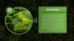 Green Environment PowerPoint Theme Summary Slide