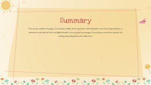 Kindergarten PowerPoint Presentation Theme summary