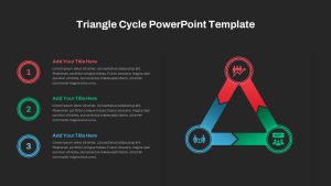 Triangle Cycle PowerPoint Template black