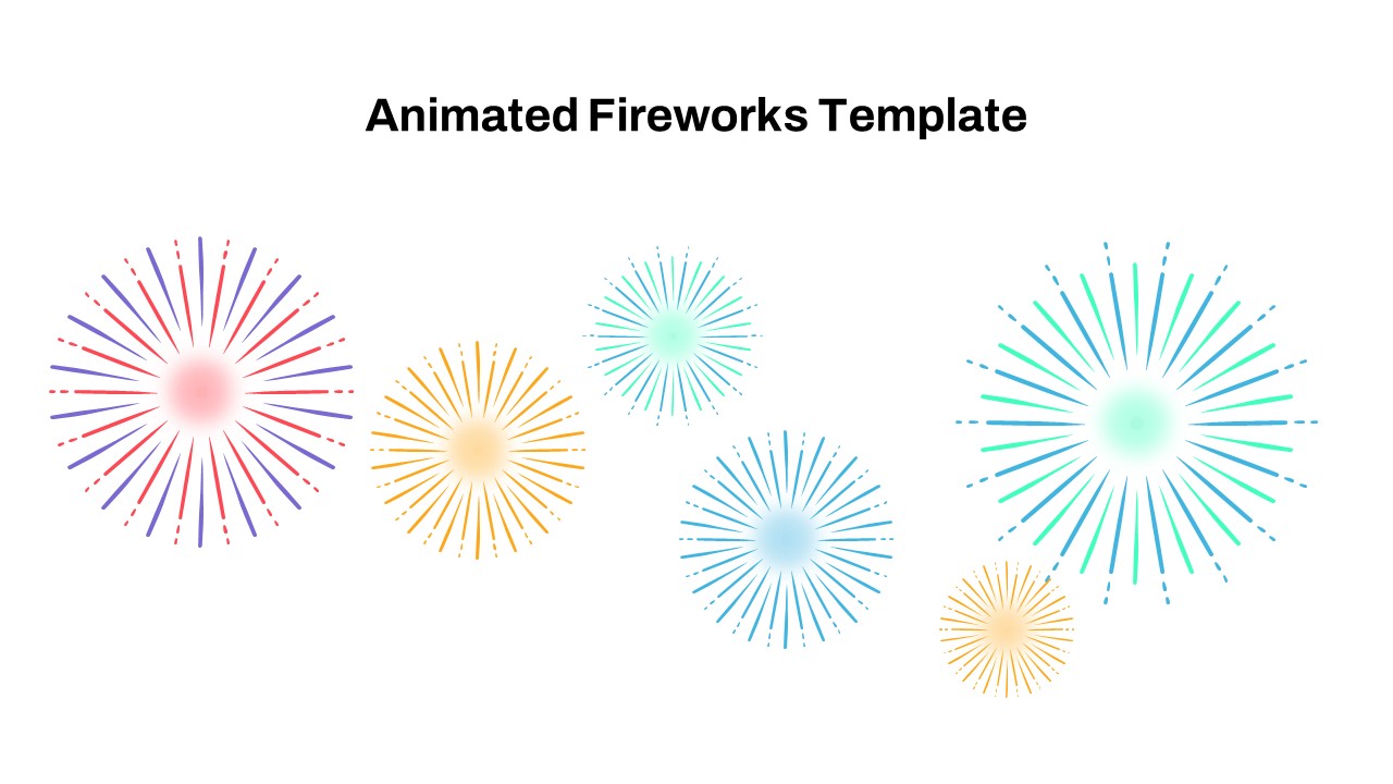 Animated Fireworks PPT Template Free