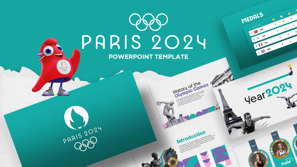 Animated Olympic Games Paris 2024 PowerPoint Template