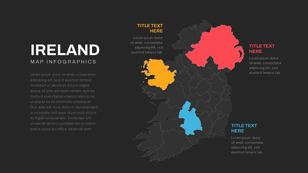 Ireland Map PPT Presentation Template Free