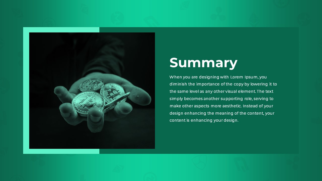 Crypto Currency PowerPoint Theme summary