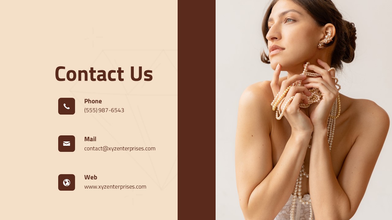 Jewellery PowerPoint Theme contact