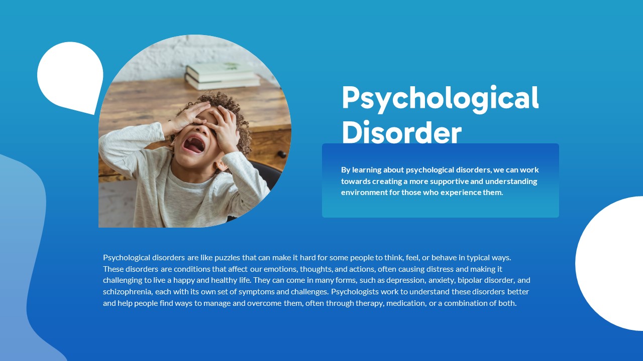 Psychology PowerPoint Template Free disorder