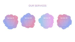 Watercolor PowerPoint Theme our Services Slide