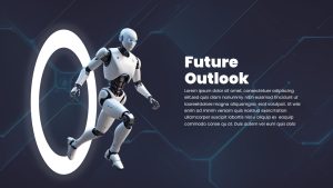 AI Tech Agency PowerPoint Template future outlook slide