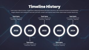 AI Tech Agency PowerPoint Template timeline history slide