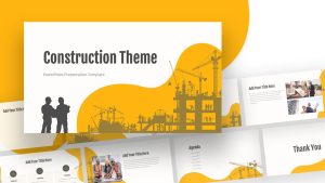 Construction Presentation Theme For PowerPoint Cover Slide