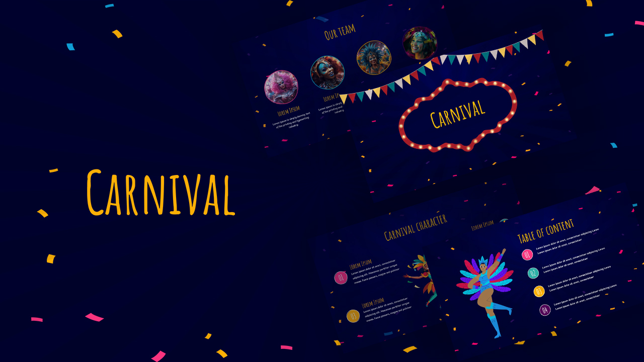 Free PowerPoint And Google Slides Carnival Templates Cover Image Slide