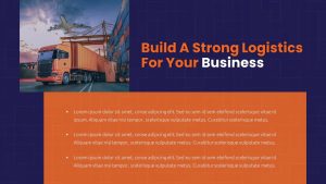 Logistics Deck PowerPoint Template For Business Slide