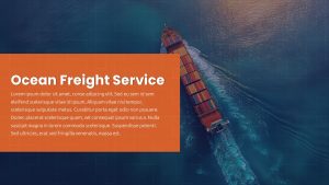 Logistics Deck PowerPoint Template Ocean Freight Service Slide