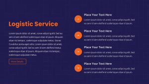 Logistics Deck PowerPoint Template Service Slide