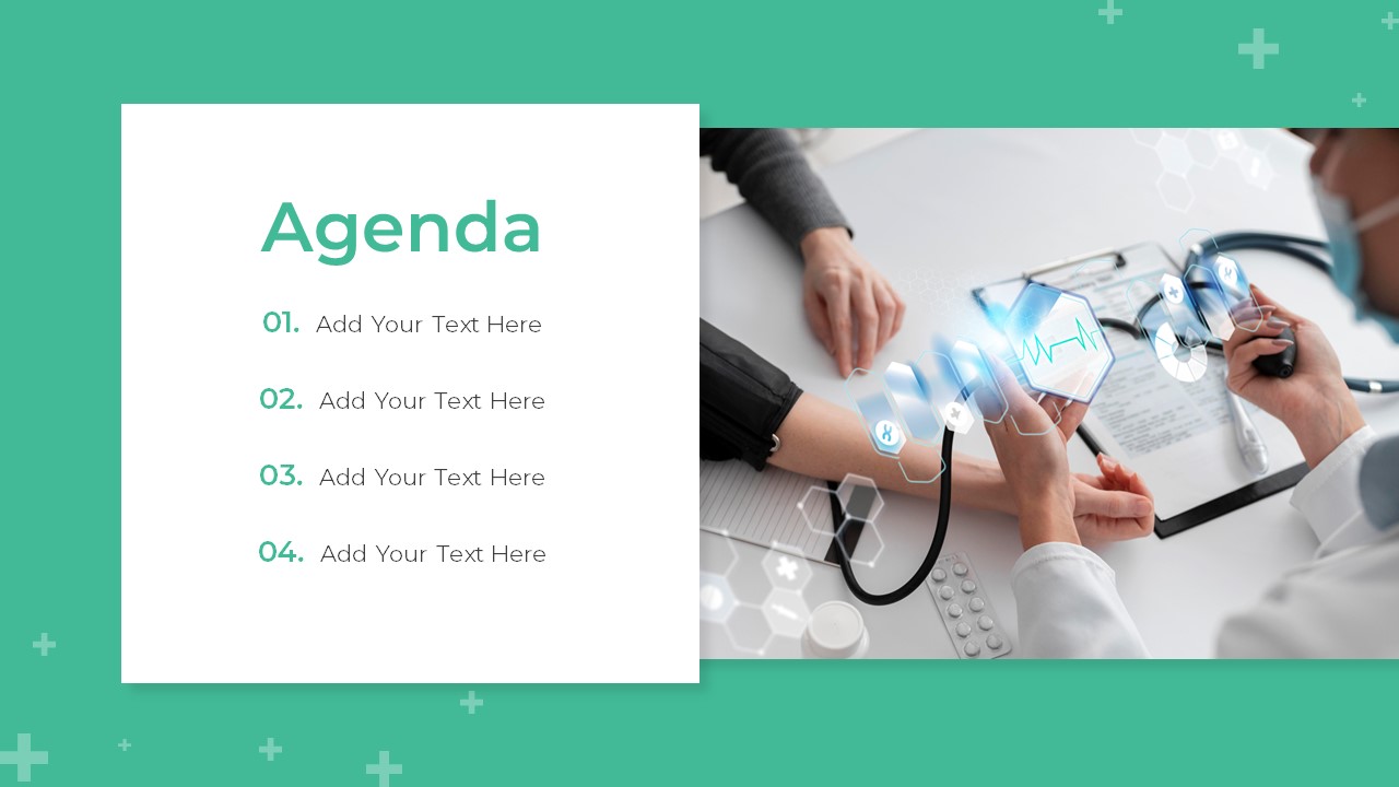 Medical PowerPoint Theme agenda slide