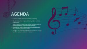 Music PowerPoint Presentation Theme agenda slide