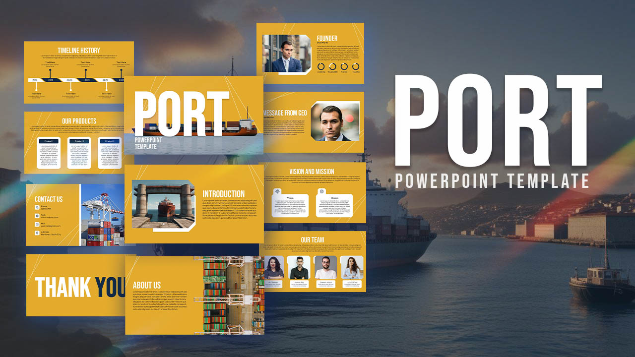 Port PowerPoint Template featured image