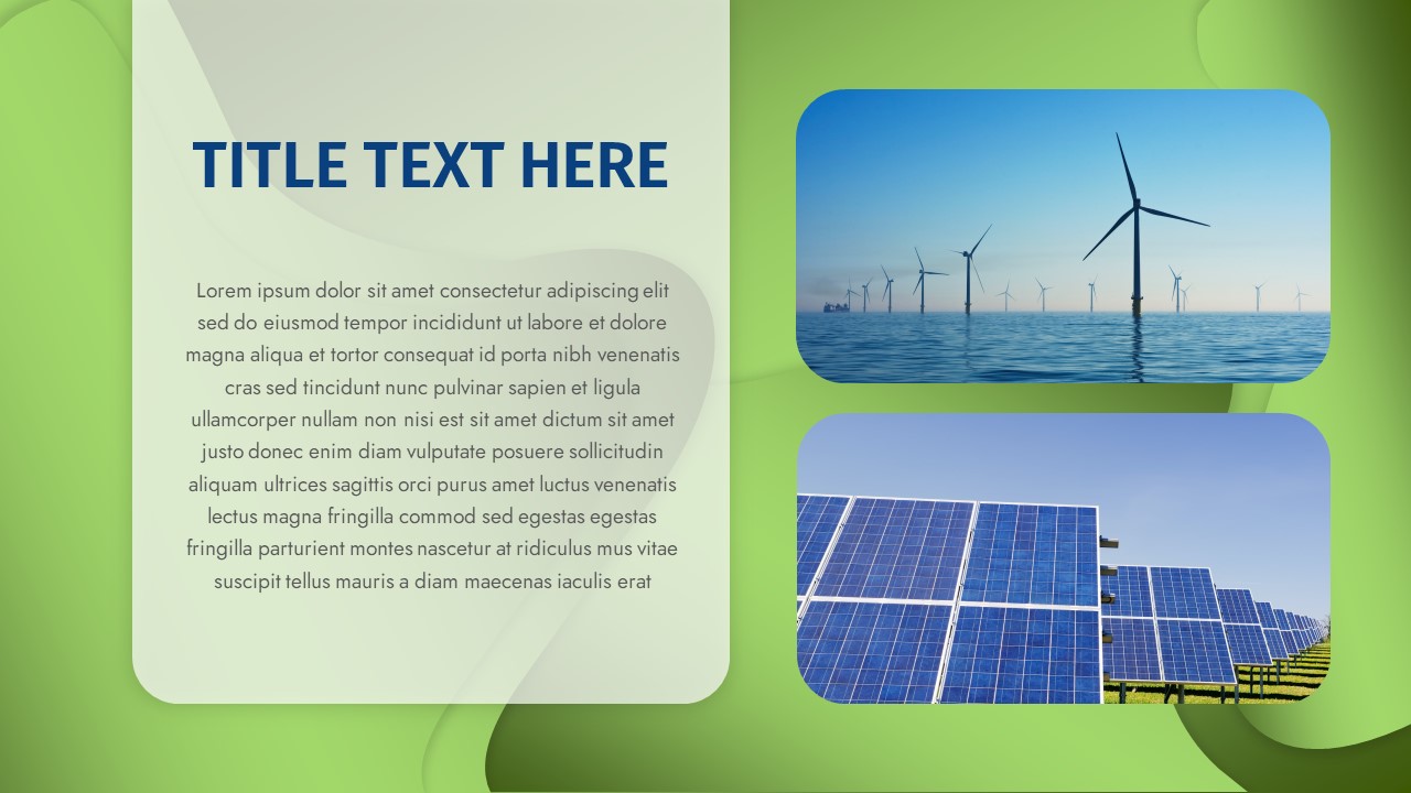 Renewable Energy Theme For PowerPoint Add Title Slide