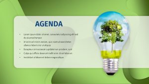 Renewable Energy Theme For PowerPoint Agenda Slide