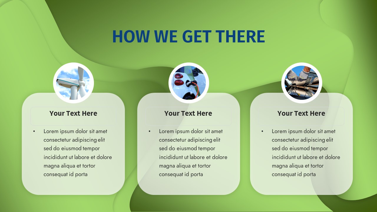 Renewable Energy Theme For PowerPoint How We Get There Slide