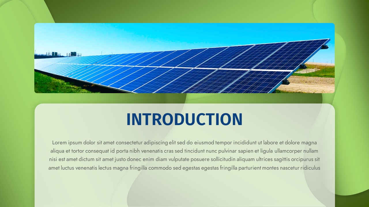 Renewable Energy Theme For PowerPoint Introduction Slide