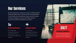 Car Dealership PowerPoint Presentation Template services slide