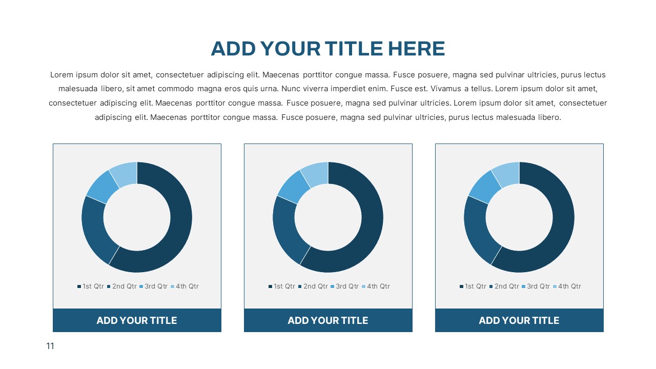 Clean Corporate Deck PowerPoint Template circular slides