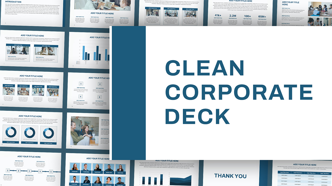 Clean Corporate Deck PowerPoint Template featured image