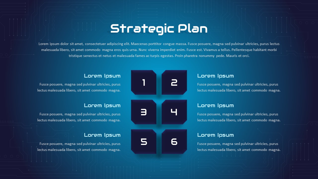 Free Electronics PowerPoint Template strategic plan