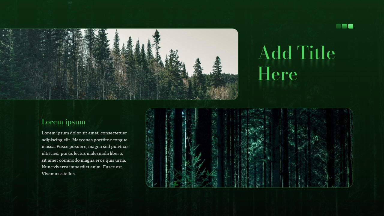 Free Forest PPT Template Green