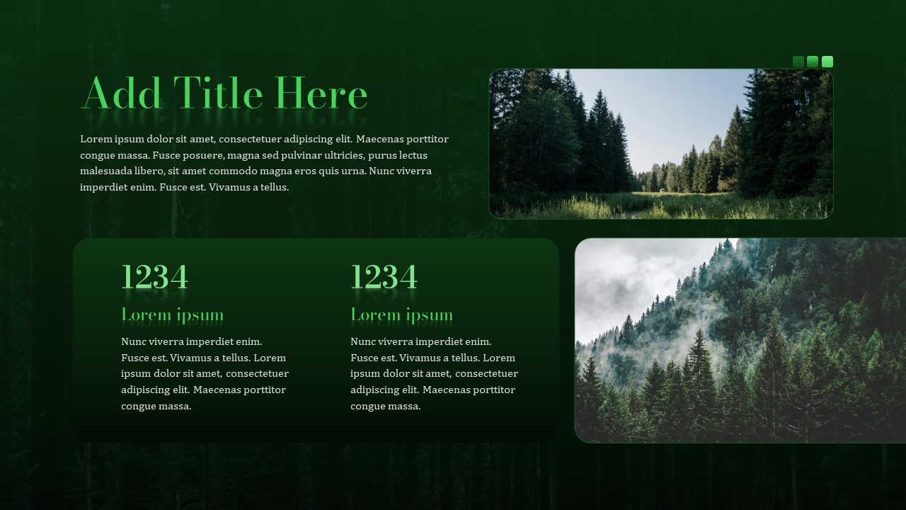 Free Forest Presentation Template Green