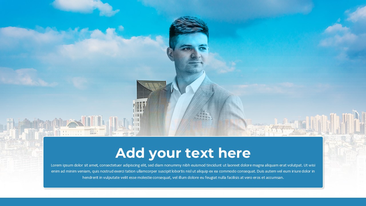 Double Exposure Business PowerPoint Template add text