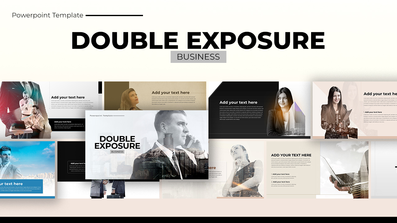 Double Exposure Business PowerPoint Template featured image